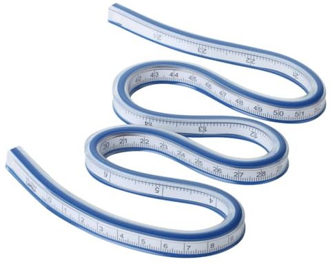 XKSOCT Regla Curva Flexible 60cm, Herramienta de Medición para Dibujo Pintura Gráficos y Diseño de Vestidos 1 Pieza Reglas