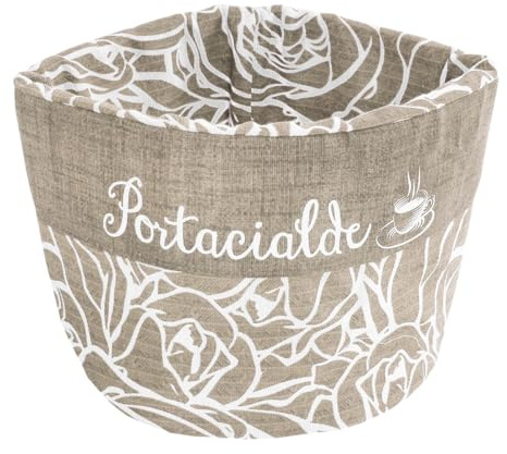 SaRani Portacialde e Contenitore Caffè, Centrotavola per Cucina, Porta Oggetti Cialde o Zucchero (Beige)