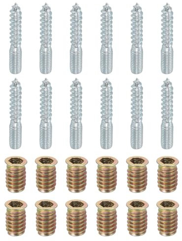 QUARKZMAN M8x50mm Bullone Sospensione 12pz 31mm Legno Tassello Vite Autofilettante Vite 12pz M8x20mm Filettato Dado Innesto Interfaccia Esagonale Presa Azionamento Giunto Gambe Mobili
