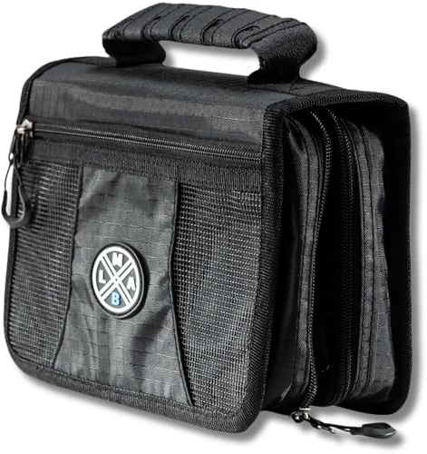 LMAB Vorfachtasche XXL Move Leader & Rig Bag PRO, Angeltasche für Vorfach, Vorfächer Tasche, Vorfachhaken Tasche, Vorfach Mappe, Vorfach Aufbewahrung Angeln, Haken Mappe Angeln, Rig Tasche Angeln