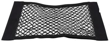 autositz Organizer Aufbewahrungstasche Für Rücksitz Autos Kofferraum-Netz Auto-Organizer Doppelstöckiges Elastisches Schnurnetz Magischer Aufkleber Kofferraum Organizer Klett(50 x 25cm)