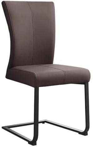 Freischwinger SAMSON - 58cm - taupe - Echtleder Metallrahmen Komfortgriff | pflegeleicht, langlebig, Design, Industrial, stabiles Gestell, hohe Belastbarkeit