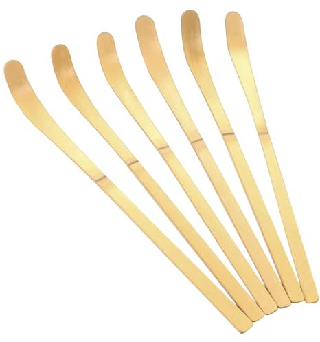 Cozylkx 6 Cucharas Medidoras para Té Matcha En Polvo, Hechas a Mano, De Bambú, con Forma De Gancho, para Ceremonia del Té