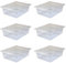 AcMax Gastronorm Lot de 6 récipients gastronorme GN 1/2 en polycarbonate 6,5 l Profondeur 100 mm