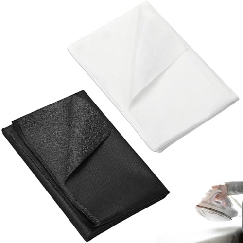 oooaooo 2 Stück Bügelvlies Zum Verstärken, 200cm×100cm Aufbügelbarer Einlagestoff Leichtes Gewicht, Bügelflies für Bügelfalten Bügelvlies Verstärkte Bekleidung Bügelfalten Nähhandwerk