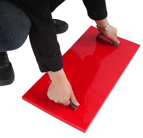 soudesileim Esterilla de sellado de hormigón con asas prácticas, rápida y sin costuras, bordes sin rebabas, peso ligero, moldes de sellado de cemento, esterilla de textura de hormigón, patios