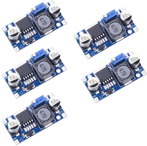 Buck Converter Regulateur de Tension Module RUIZHI 5 Pièces DC DC 3A Convertisseur Regulateur de Tension Step up Down Module 3,2-46V à 1,25-35V Alimentation réglable Modul de Descente pour Arduino