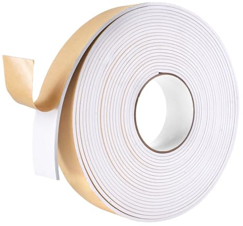 10m Selbstklebender Schaumstoffstreifen, Selbstklebende Hochdichte Dichtung | 3 mm (T) X 40 mm (B) Hochresiliente Schaumstoff-Dichtungsband für Türen, Fenster, Möbel, Autos, Winddicht Schalldämmung