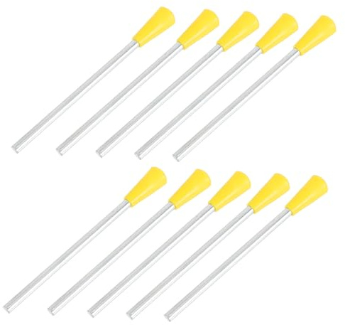 VICASKY 10 Stück Teiliges Percussion Dreieck aus Metall und Kunststoff Langlebige Klingende Triangel mit Schlägeln für Musikunterricht Orff instrument Robust und Praxisorientiert