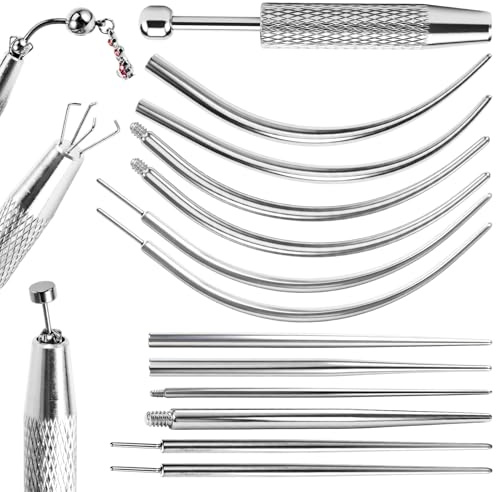 13 Stück Piercing Wechsel Set, Piercing Ball Grabber und Piercing Taper | edelstahl material, korrosionsbeständig, Rutschfestes Design, einfach zu bedienen, für changing ears nostril lip jewelry