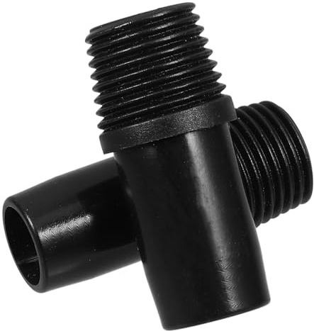 BAZEITFLOW Gewindeadapter für Besenstiel, 2 Stück, Kunststoff, German Type | Schwarz, für Besen und Stieladapter mit Außengewinde, Einfache Montage und Demontage