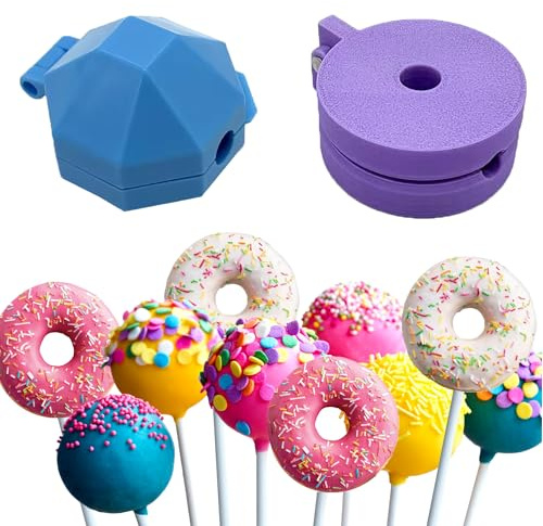 DHER 2 piezas Molde Pop Cake para palitos de pastel molde redondo de 3.3 cm de diámetro y molde circular para rosquillas para palitos de pastel 3D, postres para el hogar DIY (A)