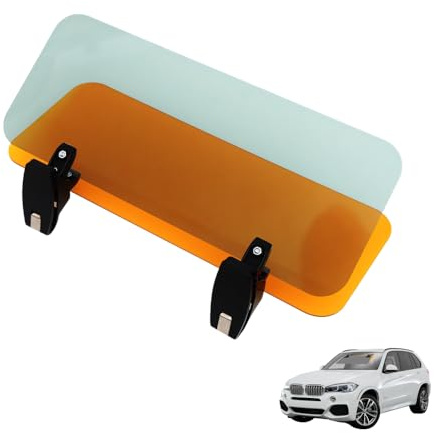 Car Sun Visor Extender, Anti Glare Sunshade Extender with Day Night Lens, Clip On Sun Protection for Driving