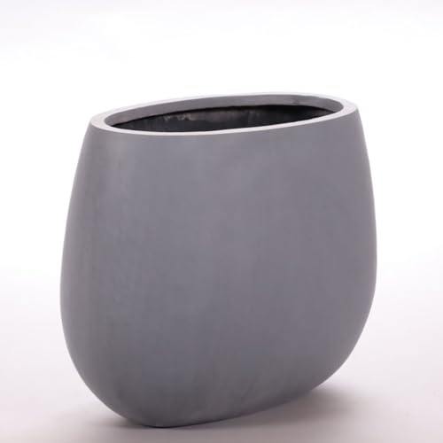 Elegant Einrichten Pflanzkübel, Pflanzschale Fiberglas 31x17x26cm grau.