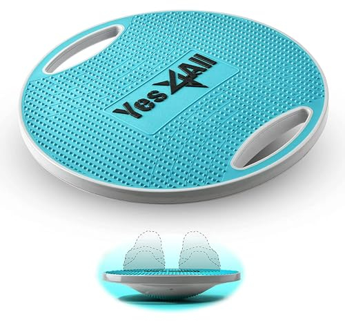 Yes4All EBGL Balance Board inkl, Wackelboard Sport mit Griff und Rutschfester Oberfläche; Wackelbrett Balance Board Ø 40cm - Ø 41cm, Farbenfroher für Ihr Stabilitäts- und Ganzkörpertraining