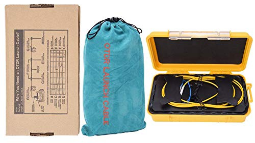 Walfront OTDR Launch Cable Single Mode 500M LC UPC to LC UPC Fiber Optic Test Extension Cord for Optical Time Domain Reflectometer Testing and Network Certification