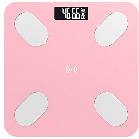 Balance Cuisine Balance pese Personne connectée Bluetooth Balance Haute précision de Cuisine Balance connectée Graisse corporelle Balance connectée-Or Rose