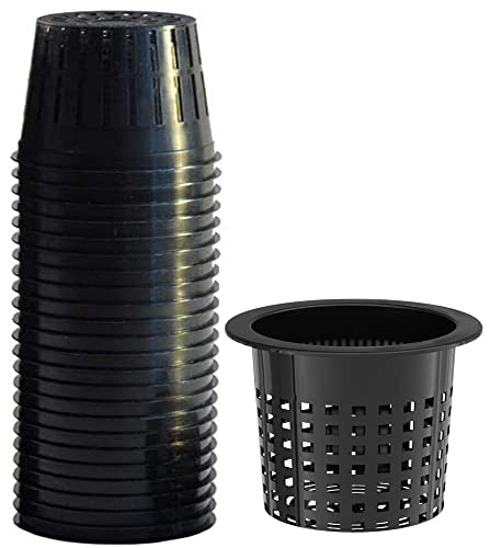 Lykvrii 16,5 cm Netztöpfe 12er Pack, 6 Zoll Netzkörbe für Hydrokultur, passend für 14,5–16,5 cm Hydrokultur-Eimer, Orchideen Netzbehälter mit 2 cm breitem Rand, robuste Hydrokultur Töpfe