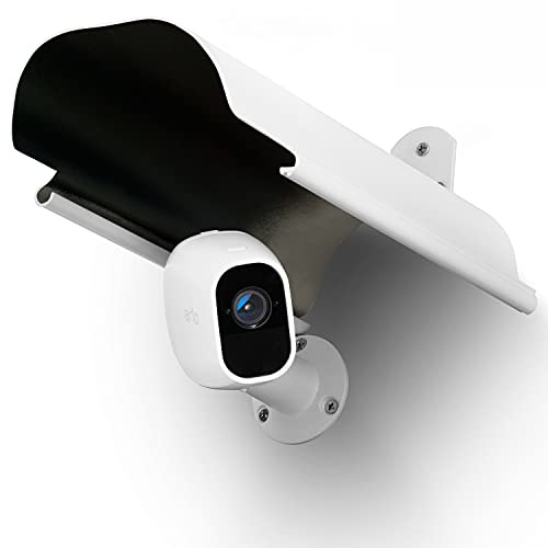 Uogw Sun Rain Shade Camera Cover Shield Works for Blink XT,XT2,(3rd Gen) XT3,XT4 (4th Gen),Arlo,Arlo Pro,WyzeCam,Nest,Ring,Protective Roof for Outdoor Security Cameras, Aluminum Alloy Material-White