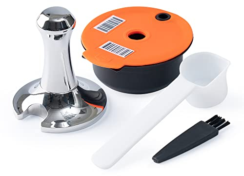 I Cafilas Wiederbefüllbare Kaffeekapsel für Tassimo Bosch - Wiederverwendbare Refill-Kapsel und Kaffeefilter + Tamper (60ml Kapsel + Tamper)