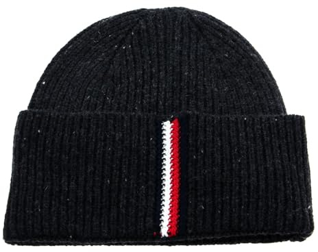 Tommy Hilfiger Herrenmütze Umschlag aus Wollmischung Artikel AM0AM10350 BEANE1985 Made IN Italy