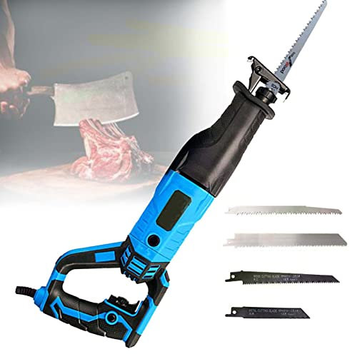 Elektrisk handsåg Köttklipparkit,Handhållen sabelsåg,Ersättningssabelsåg,Sladdlös universalsåg(blå),1050w
