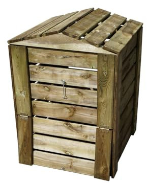 Composteur avec trappes - CABANE - 80 x 60 x 60 cm - 210L -