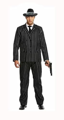 The Dragons Den Adults 1920's Mobster Al Capone Gangster Stag Party Fancy Dress Costume [L-XL]