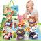 6 PCS Animal Car Toys with Playmat/Storage Bag,Toys for 1 2 3 Year Old Boys Girls,Press And Go Cars Set,1 2 Year Old Boy Birthday Gift for Toddler Toys