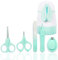 Babypflege Set Newborn,Forreen 5-in-1 Baby Nagelset mit Niedlichem Kaninchen Etui Nagelpflegeset mit Rundschere,Schere,Nagelknipser,Nagelfeile, Pinzette für Neugeborene