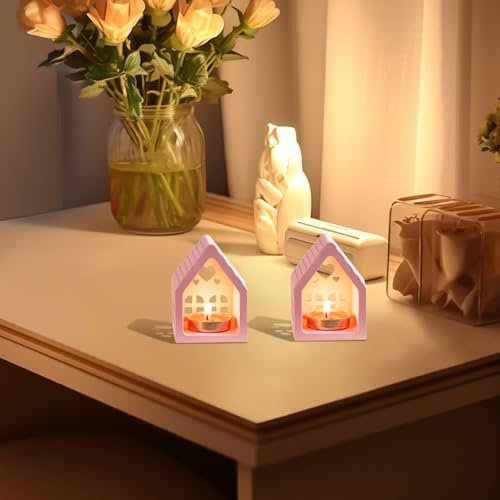 Silikonformen Gießformen Häuser, 2 Stück 3D Silikonform Haus Kerzenhalter Silikonform Weihnachten Gießformen Silikon Gießform Haus Gips Zum Gießen Giessformen Silikon Gießform Kerzenhalter