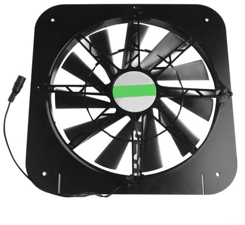 Hasaller Solar Extractor Fan for Win-dow Exhaust Bathroom Fan Extractor Fan Quiet with Backflow Flap Powerful Wall Fan for Kitchen Bathroom Greenhouse Garage