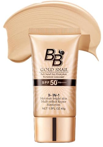 Aceirropy Gold Snail Sunscreen BB Cream Tinted Moisturiser With SPF 50+, 40g