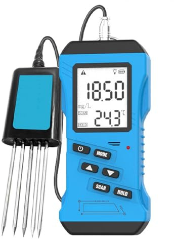 WaaYb Testeur de Sol 7 en 1, testeur NPK, testeur EC, pH, humidité, température, conductivité, Test de fertilité du Sol Numérique Haute précision Npk Detection