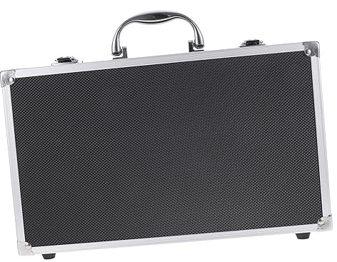 BESPORTBLE Zuverlässiger Mikrofonkoffer für 2 Handmikrofone Bruchfester Aluminiumschutzkoffer Aufbewahrungskoffer für Drahtlose Mikrofone Schutzbox für Karaoke und Studio