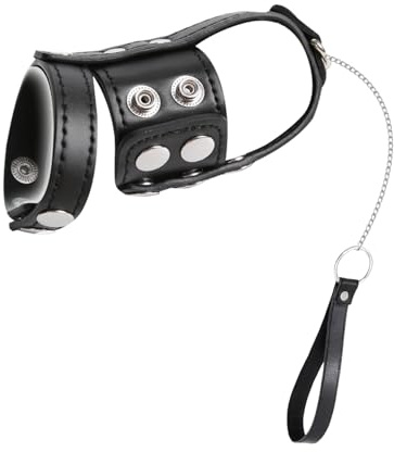 CBT Hoden Folter Stretcher Sklaven Sexspielzeug Extrem Domina Sex Spielzeug | Leder Leine BDSM Hodenringe Keuschheitsgürtel Herren Chastity Strap Belt Penis Sleeve Lederhalsband Hart Toys für Männer