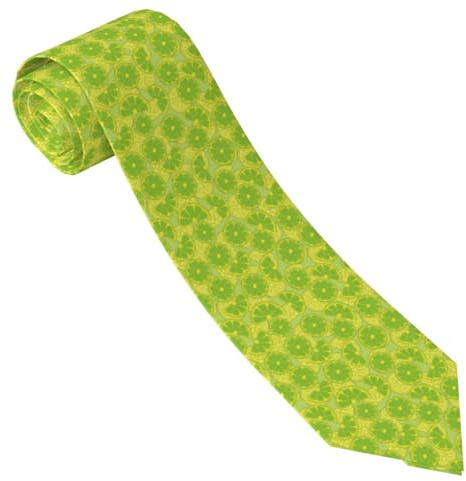 HLBSDM Corbatas para hombre cómodas, lindas, color lima, verde Kelly. Corbatas para hombre para negocios, bodas, cumpleaños, Día del Padre.