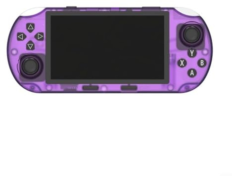 Retro Handheld Game Console 4.5 Inch IPS Screen 20000 Classic Games 3000mAh Rechargeable Portable Gaming Device with 64GB Storage Expandable to 256GB(Purple)