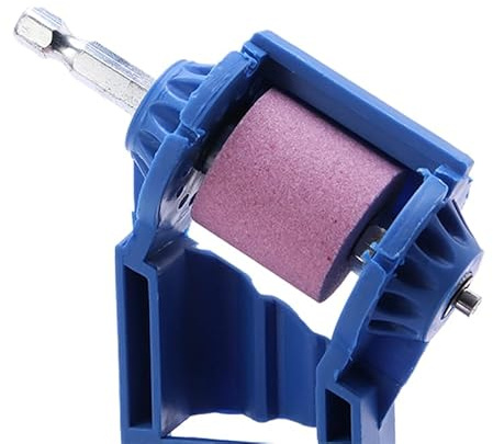 Itonash Portable Drill Bit Sharpener, Twist Drill Grinder with Corundum Grinding Wheel for Iron Bits and Scissors, 1/4in Shank for Electric Drill