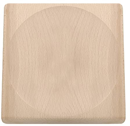 triangle 50 805 20 00 Schneidbrett für Wiegemesser 20x20 cm aus Buche Made in Germany praktisch Kräuterbrett Wiegemesserbrett