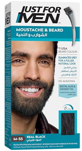 Just for men Care brush in color gel för skägg, mustasch, natur svart, 40 g