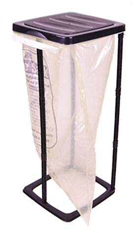 Spetebo Supporto per Sacco della Spazzatura, Nero, 60 l, Ideale per Sacchetti Gialli