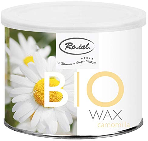 Ro.ial Bio Warmwachs/Enthaarungswachs Dose für Haarentfernung - mit Kamillen-Extrakte ohne Mineralöl, Silikone, Parabene, künstliche Duftstoffe und GVO - 400 ml !