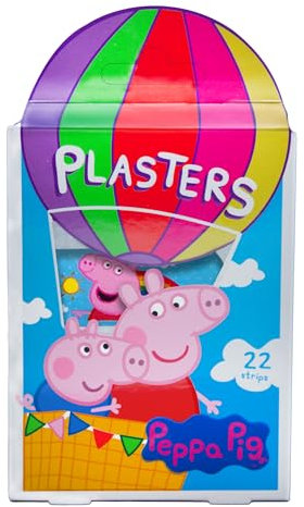 Peppa Pig Plasters for kids | x22 Strips | 4 Sizes | Latex Free | Hypoallergenic | Wash proof | Breathable | CE Certified | Made by Jellyworks