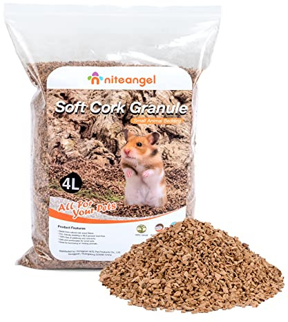 Niteangel Litière Naturelle en Coco/liège pour Hamster Nain, gerbilles, Souris, dègues ou Autres Petits Animaux