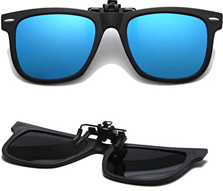 Long Keeper Clip Lunettes de Soleil Enfant - Clip Solaire Polarisé pour Lunettes de Vue, Surlunettes de Soleil Polarisées Clip Lunettes pour Enfant Fille Garçon