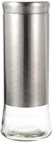 Kichvoe Stainless Steel Sealed Cans for Cereals Food Storage Containers Glass Lids for Kitchen Pantry Organization