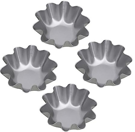 Cabilock Set Von 4 Antihaft-törtchenformen Metall-kuchenformen Zum Backen Von Törtchen Puddings Und