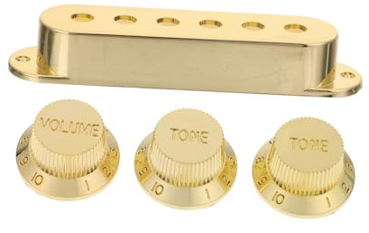 ibasenice Robuste Humbucker Abdeckungen Goldfarbene Rost und Fleckenfeste Tonabnehmerabdeckungen aus Kunststoff 7 Stück für Elektrische Gitarre