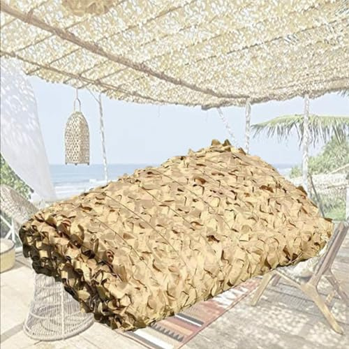 Rete Mimetica Per Protezione Solare,Rete Militare,Rete Mimetica Camouflage Caccia 2×3m 3×5m 3×6m 4×6m,Campeggio,Decorazioni,Rete Ombreggiante Mimetica,Copertura Per Auto,Yellow-4x5m(13.1*16.4ft)